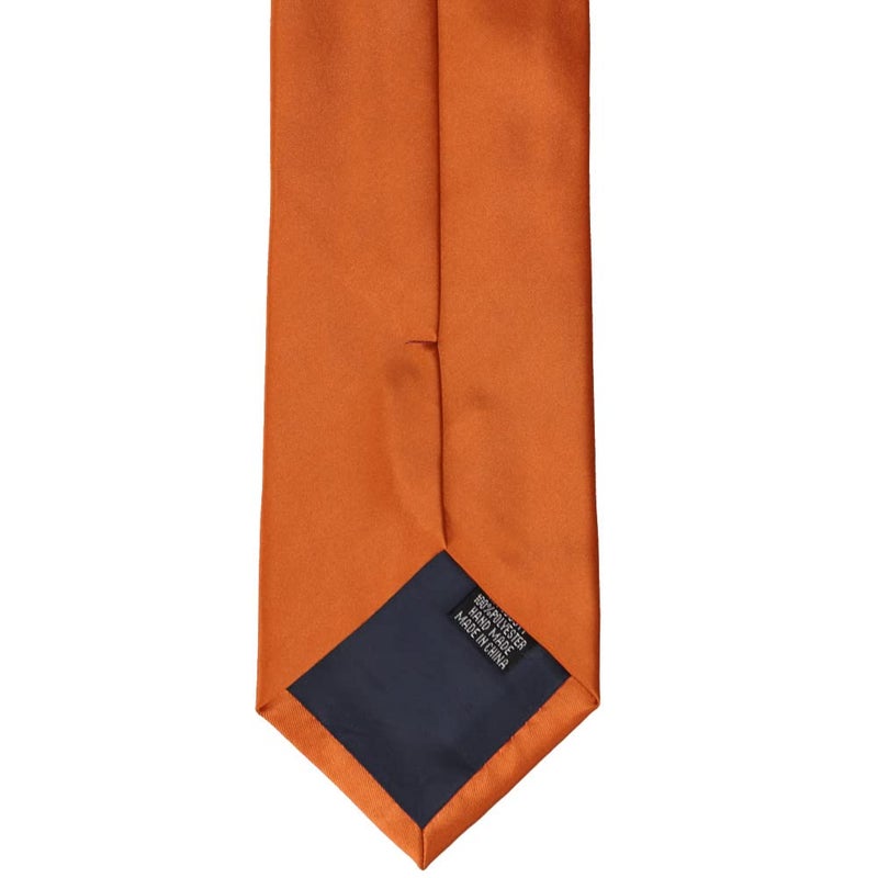 tiemart Premium Solid Color Necktie (Burnt Orange) - Image 5